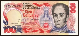 100 bolivares, 1980