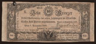 10 Kreuzer, 1860