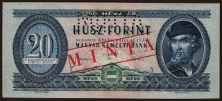 20 forint, 1957, MINTA
