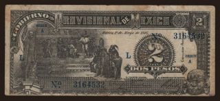 Gobierno Provisional De Mexico, 2 pesos, 1915