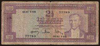 2 1/2 lira, 1957