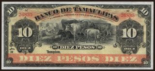 Banco de Tamaulipas, 10 pesos, 1914