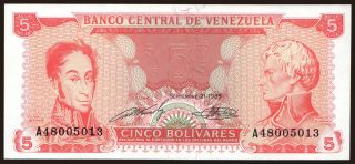 5 bolivares, 1989