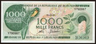 1000 francs, 1991