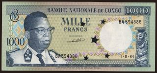 1000 francs, 1964