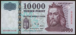 10.000 forint, 2001