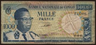 1000 francs, 1961
