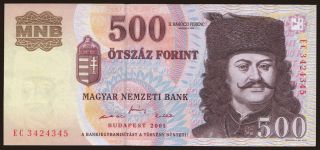 500 forint, 2001