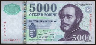 5000 forint, 1999, MINTA