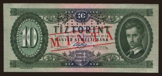 10 forint, 1947, MINTA
