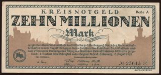 Dillenburg/ Dillkreis, 10.000.000 Mark, 1923