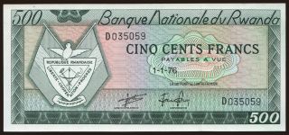 500 francs, 1976