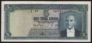 5 lira, 1965