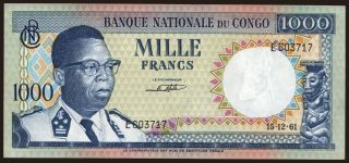 1000 francs, 1961