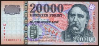 20.000 forint, 1999, MINTA