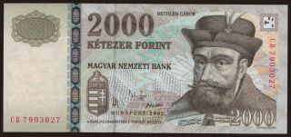 2000 forint, 2002