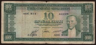 10 lira, 1953