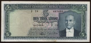 5 lira, 1965
