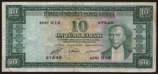 10 lira, 1953