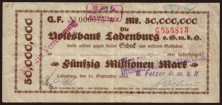 Ladenburg/ G. Fetzner G.m.b.H., 50.000.000 Mark, 1923