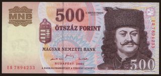 500 forint, 2001
