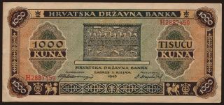 1000 kuna, 1943