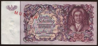 50 Schilling, 1951, MUSTER