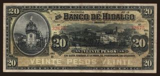 El Banco De Hidalgo, 20 pesos, 1910