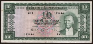 10 lira, 1961