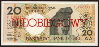 20 zlotych, 1990