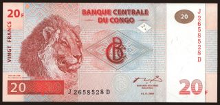 20 francs, 1997