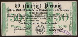 Schwetz (Swiecie), 50 Pfennig, 1917