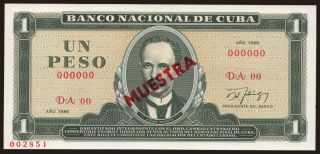 1 peso, 1986, MUESTRA