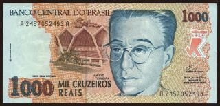 1000 cruzeiros reais, 1993