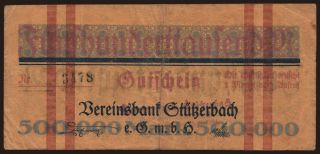 Stützerbach/ Vereinsbank Stützerbach e.G.m.b.H., 500.000 Mark, 1923