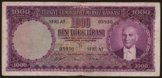 1000 lira, 1953