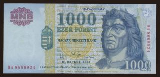 1000 forint, 2003