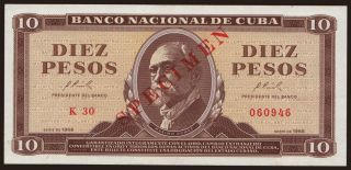 10 pesos, 1966, SPECIMEN
