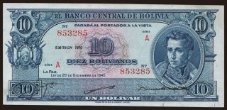 10 bolivianos, 1945(1952)