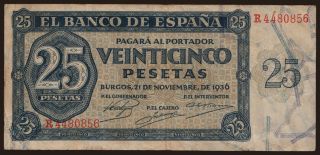25 pesetas, 1936