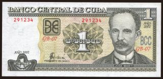 1 peso, 2002