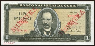 1 peso, 1988, MUESTRA