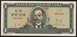 1 peso, 1968, SPECIMEN