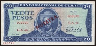 20 pesos, 1983, MUESTRA