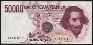 50.000 lire, 1986