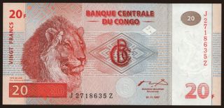20 francs, 1997