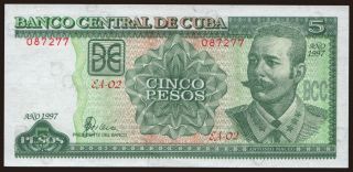 5 pesos, 1997