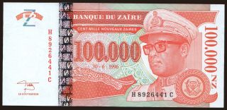 100.000 zaires, 1996