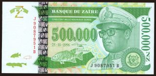 500.000 zaires, 1996