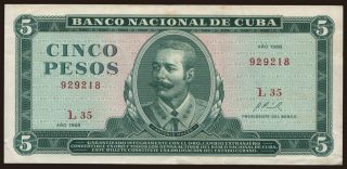 5 pesos, 1968
